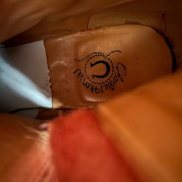 Charlie 1 Horse Mid Calf Distressed Red Western Leather Zip Boots Womens Sz 9.5B - Picture 14 of 14